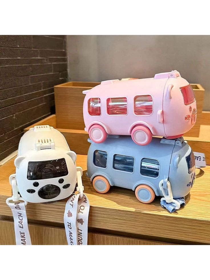 Bus Shape School Water Bottle With Strap 500